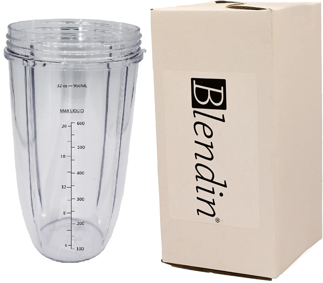 Replacement 32 Ounce Extra Large Colossal Cup Jar,Compatible with Nutribullet 600W, 900W, NB-101B, NB-101S, NB-201, NBR-0601, NBR-1201, NB9-1301, 900 Pro Series Blenders Juicers