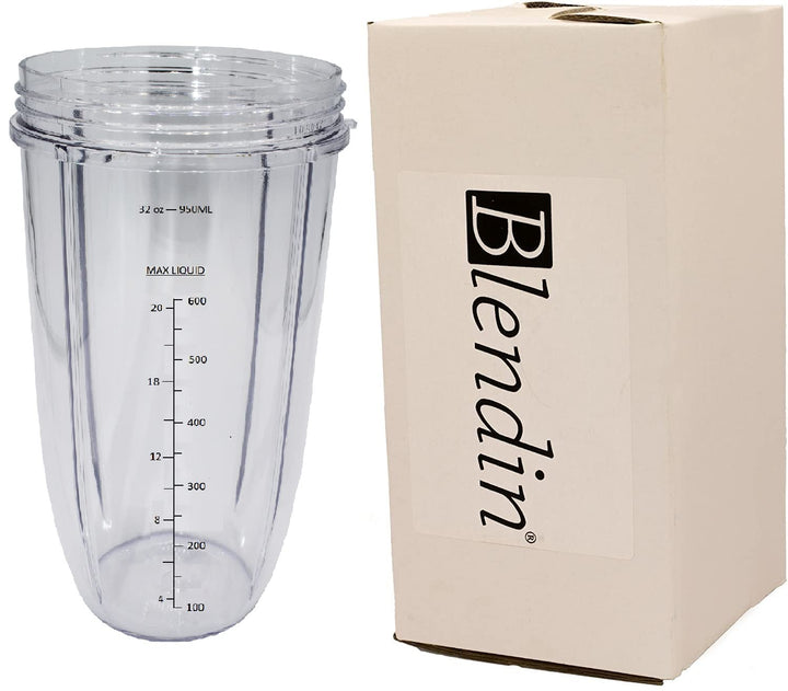 Replacement 32 Ounce Extra Large Colossal Cup Jar,Compatible with Nutribullet 600W, 900W, NB-101B, NB-101S, NB-201, NBR-0601, NBR-1201, NB9-1301, 900 Pro Series Blenders Juicers