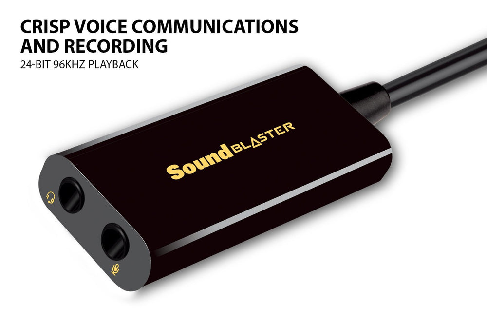 Labs Sound Blaster Play! 3 External USB Sound Adapter for Windows and Mac. Plug and Play (No Drivers Required). Upgrade to 24-Bit 96Khz Playback