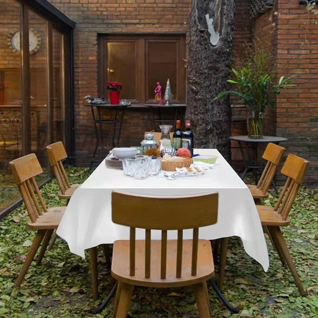 57&#39;&#39;x86&#39;&#39; Durable Tablecloth Satin Table Linens for Rectangular Tables Wedding Party Table Cloth Kitchen Dinning (Gold, Rectangle)