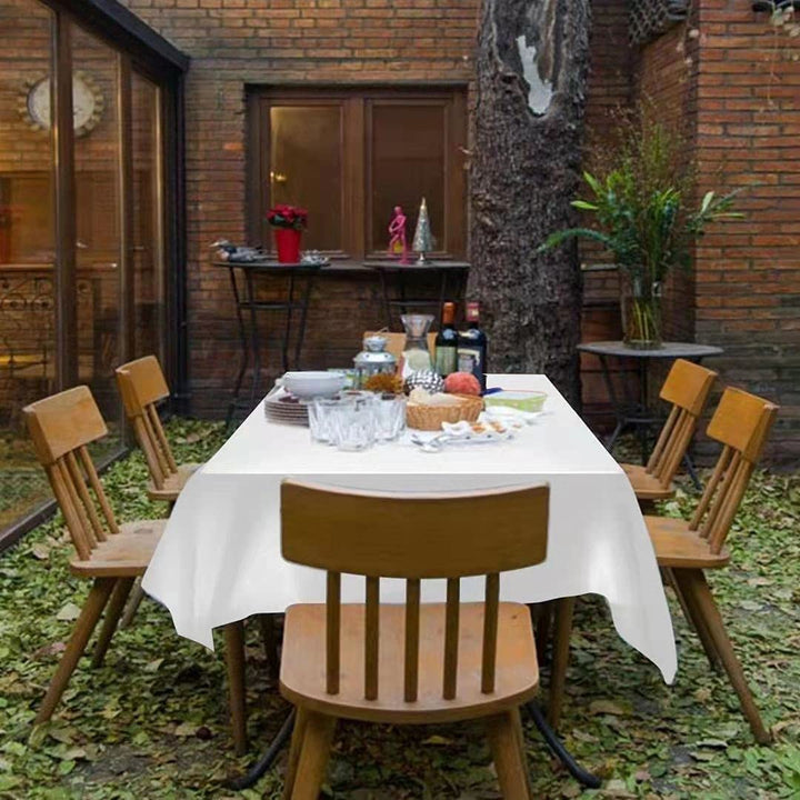 57&#39;&#39;x86&#39;&#39; Durable Tablecloth Satin Table Linens for Rectangular Tables Wedding Party Table Cloth Kitchen Dinning (Gold, Rectangle)