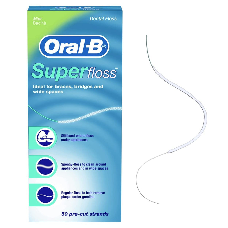 Oral-B Super Floss Dental Floss Original, 50 Pre-Cut St