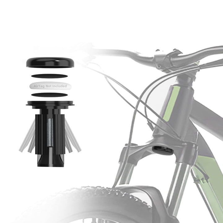 AirTag Bike Mount for Air Tag, Anti-Theft AirTag Bicycle Mounts Bike AirTag Mount to Hidden Air Tag, Airtag for Bike Holder Fit Headset Tube 31.8mm(Not Included AirTag)