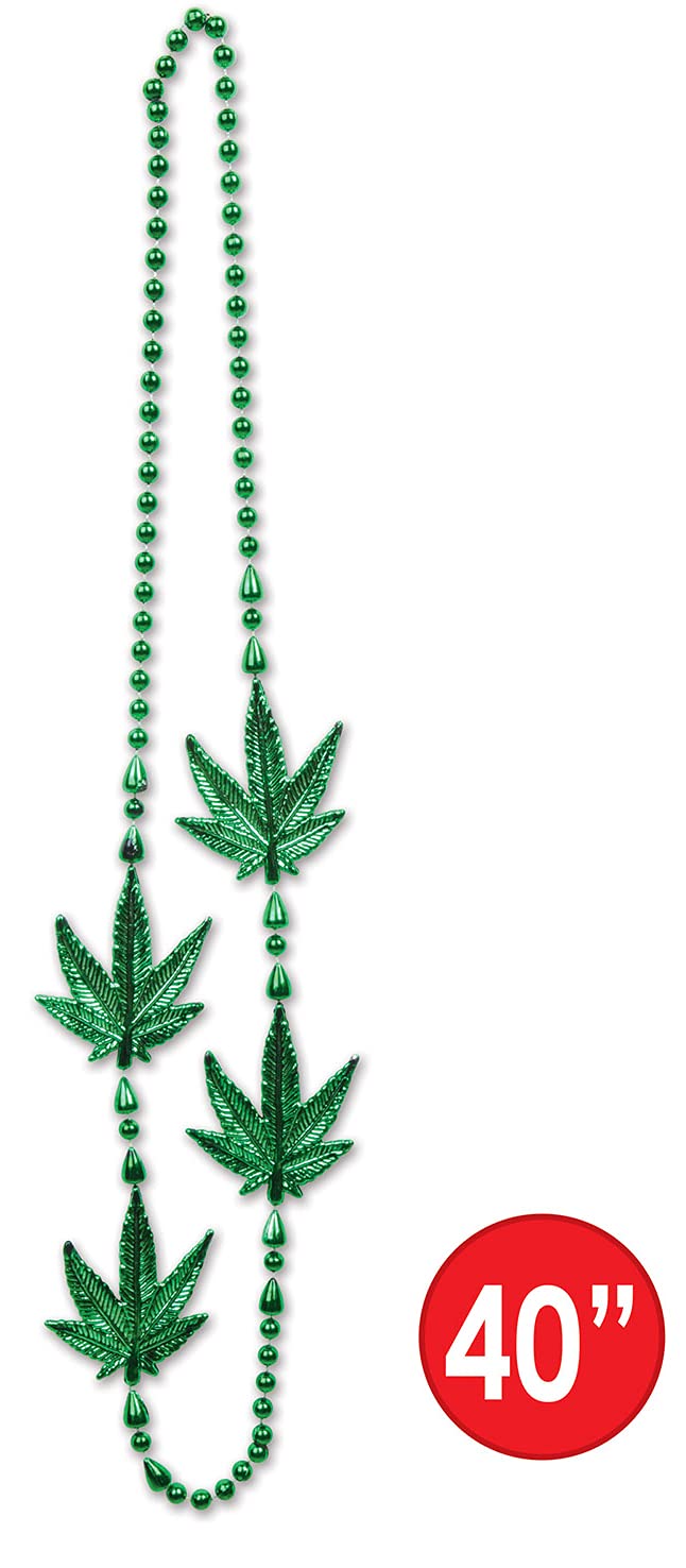 , 6 Piece Weed Beads, 40 (Green)