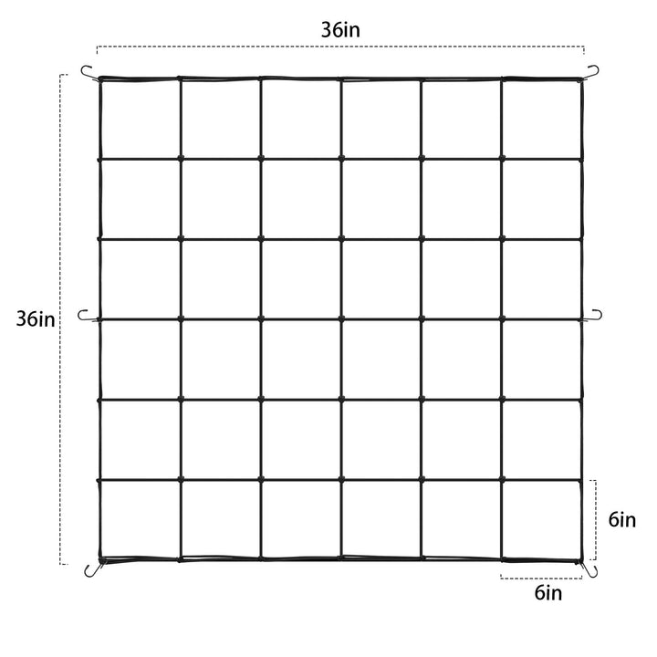 Grow Tents Net - Scrog Net - Fits 3x3 4x4 4x2 Grow Tents - 36 Growing Spaces for Plants Vegetables Garden (1 PCS)