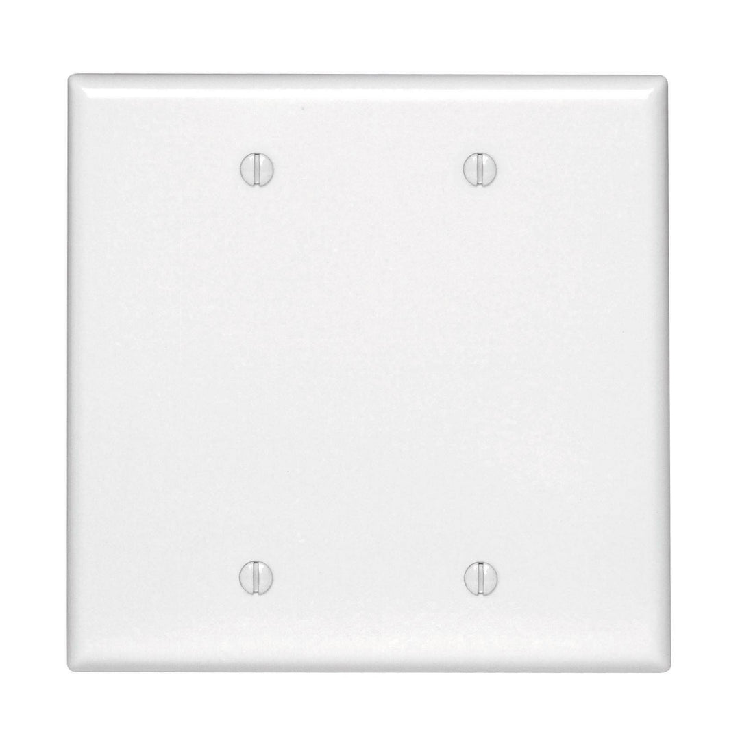 80525-W 2-Gang No Device Blank Wallplate, Midway Size, White