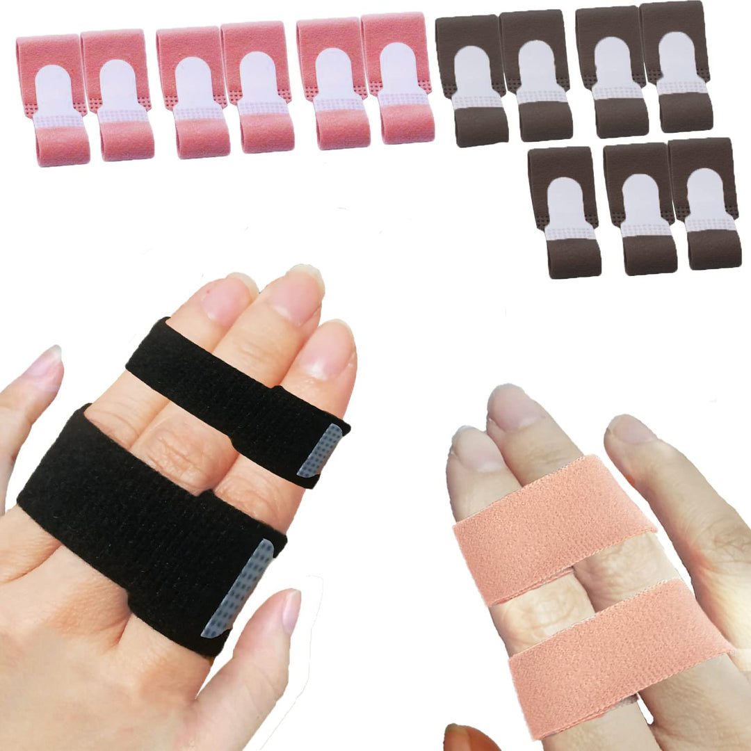 12 Pieces Buddy Finger Splints Wraps, Buddy Loops Broken Toe Wraps Finger Loops Tapes for Jammed and Broken Fingers