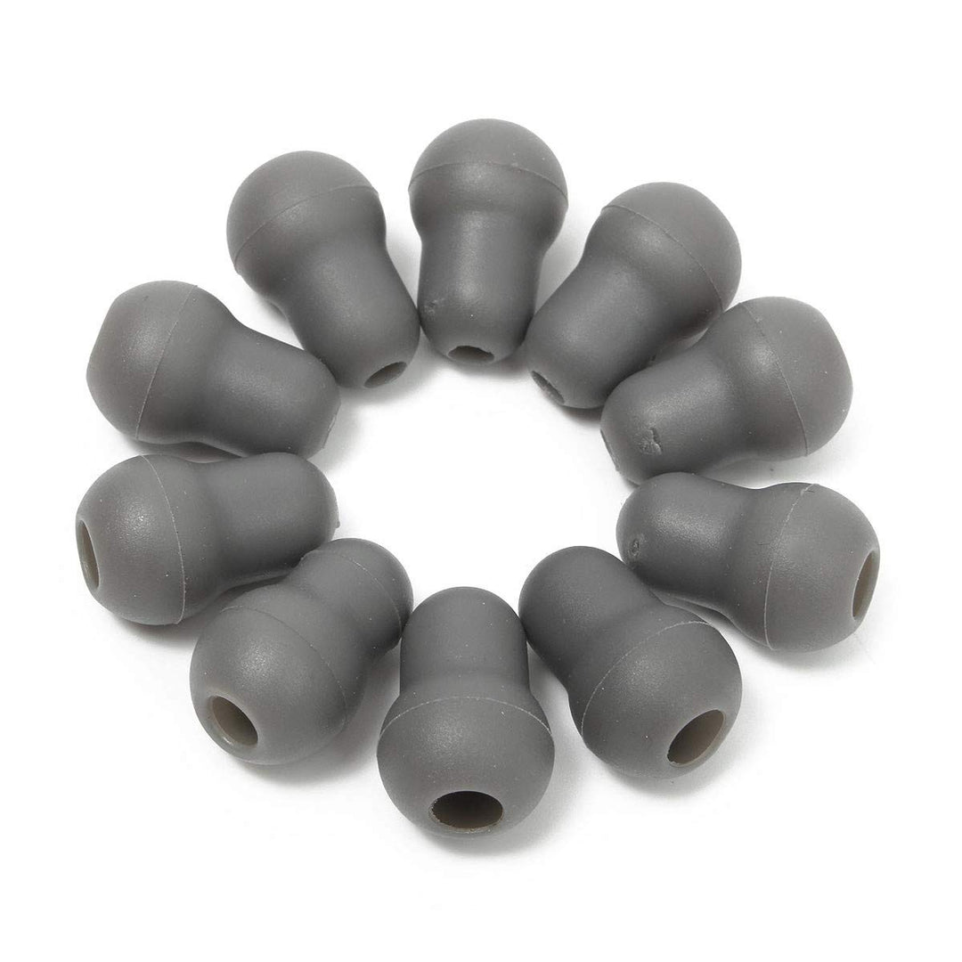 10PCS Super Soft Silicone Earplug Eartips Earpieces for Littmann Stethoscope (Gray)