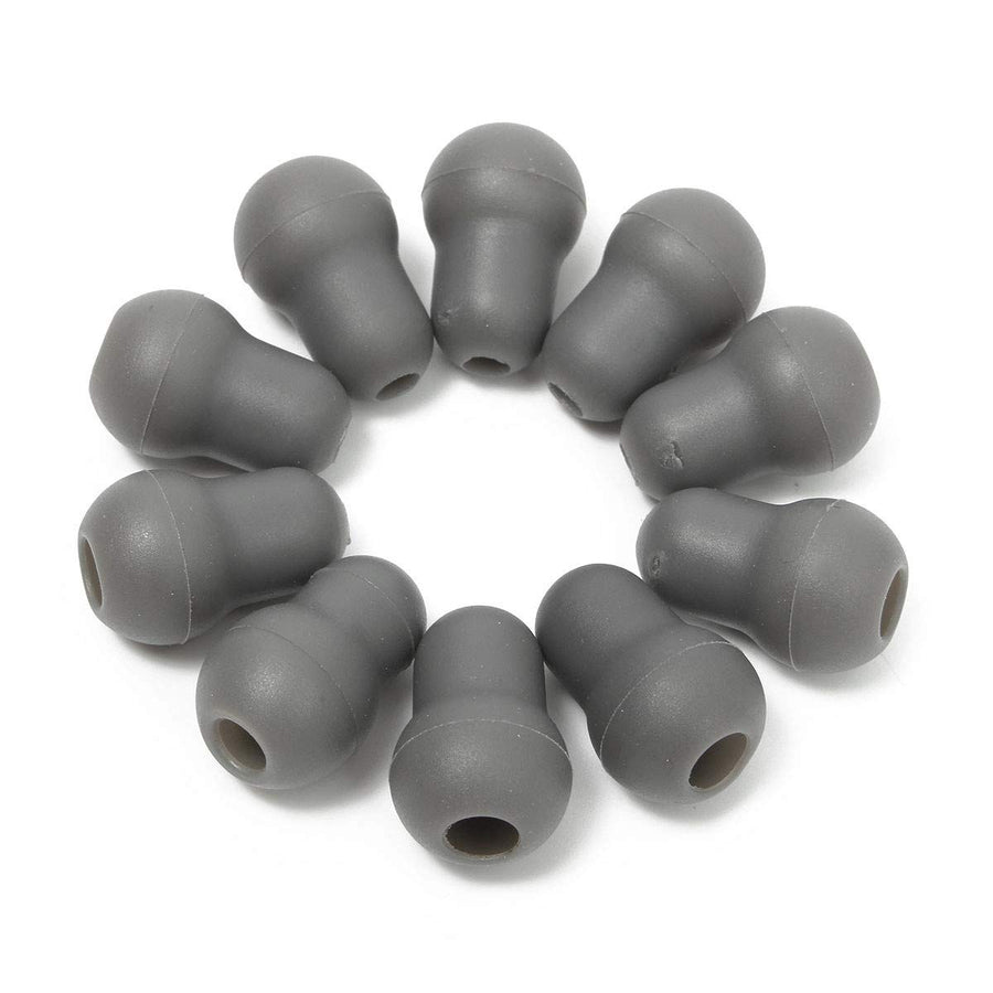 10PCS Super Soft Silicone Earplug Eartips Earpieces for Littmann Stethoscope (Gray)
