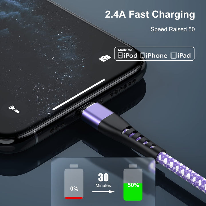 Essri for iPhone Charger Cord 3FT 3Pack, [MFI Certified