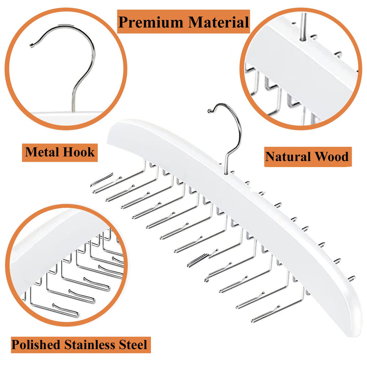 Tank Top Hanger Space Saving, 24 Large Capacity, Bra Hanger Organizers for Cami Tops, 360° Rotating Foldable Metal Hooks Camisoles Hangers for Scarfs, Bras, Bathing Suits, Belts, Ties (Black)