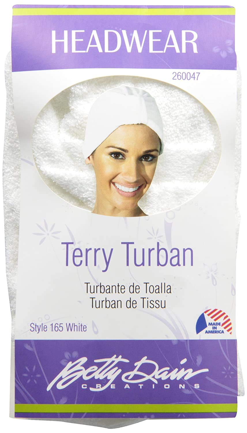 Stretch Terry Cloth Turban, Soft, Stretch Terry Fabric, Fun, Modern Turban Style, For Hair Loss Due to Chemotherapy, Alopecia, Keeps Head Warm, Not Bulky or Heavy, White