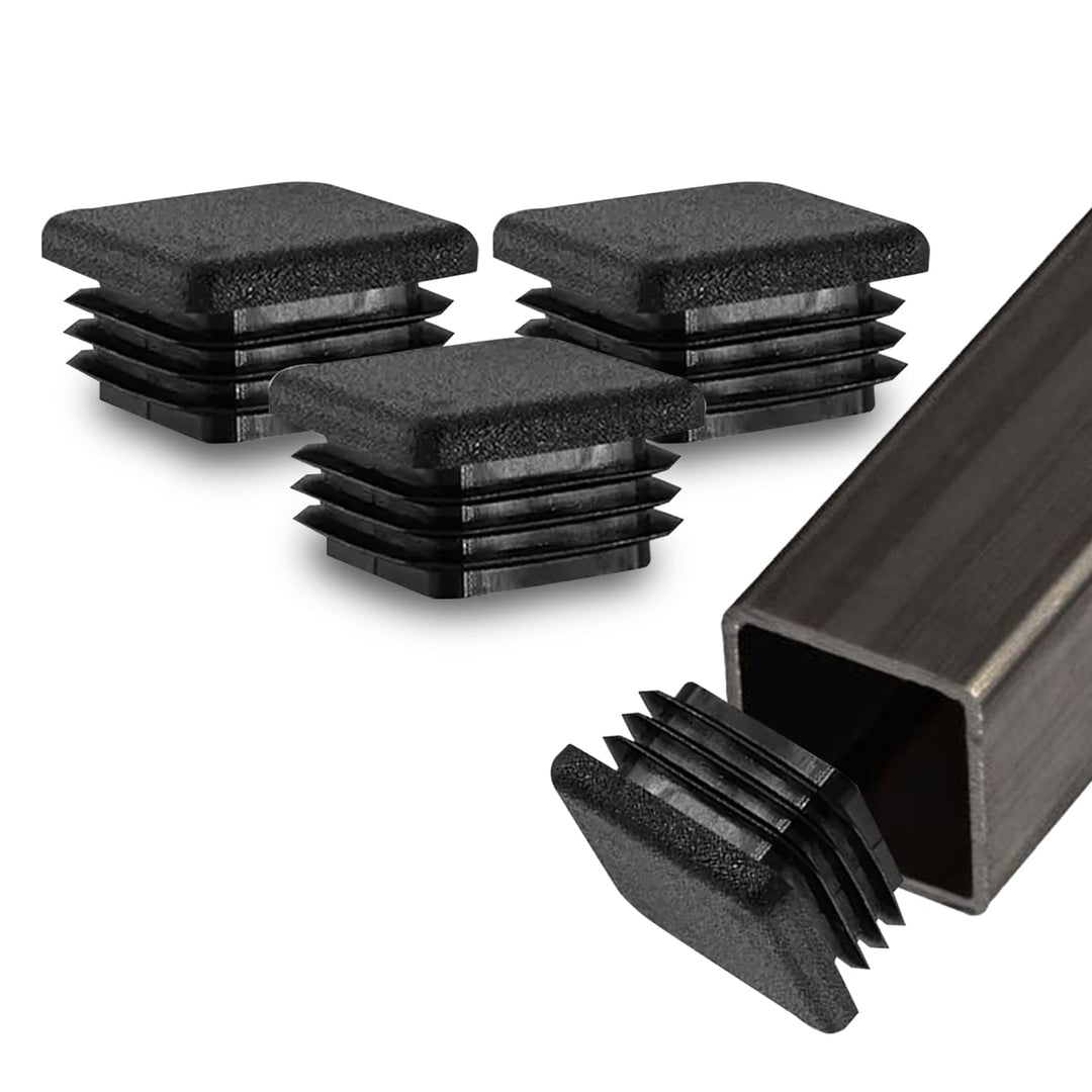 1 inch Square Tube Unistrut end caps, Suitable for Frame Hole Tube Plugs, Chair Leg Inserts, Glide Protection for Furniture and Floor by Prescott Plastics – Pack of 20