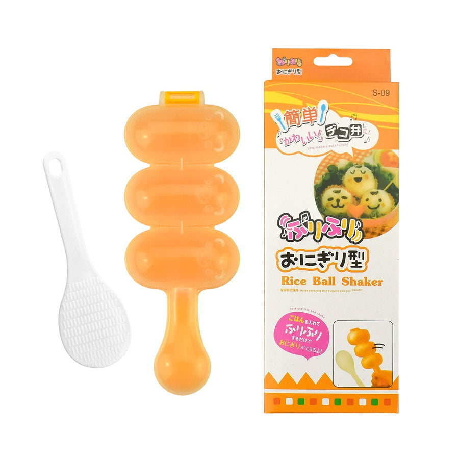 Rice Ball Mold,Rice Ball Shaker, Ball Shaped Kitchen Tools DIY Lunch, Maker Mould Food Decor for Kids, Mold With a Mini Rice Scoop(yellow)…