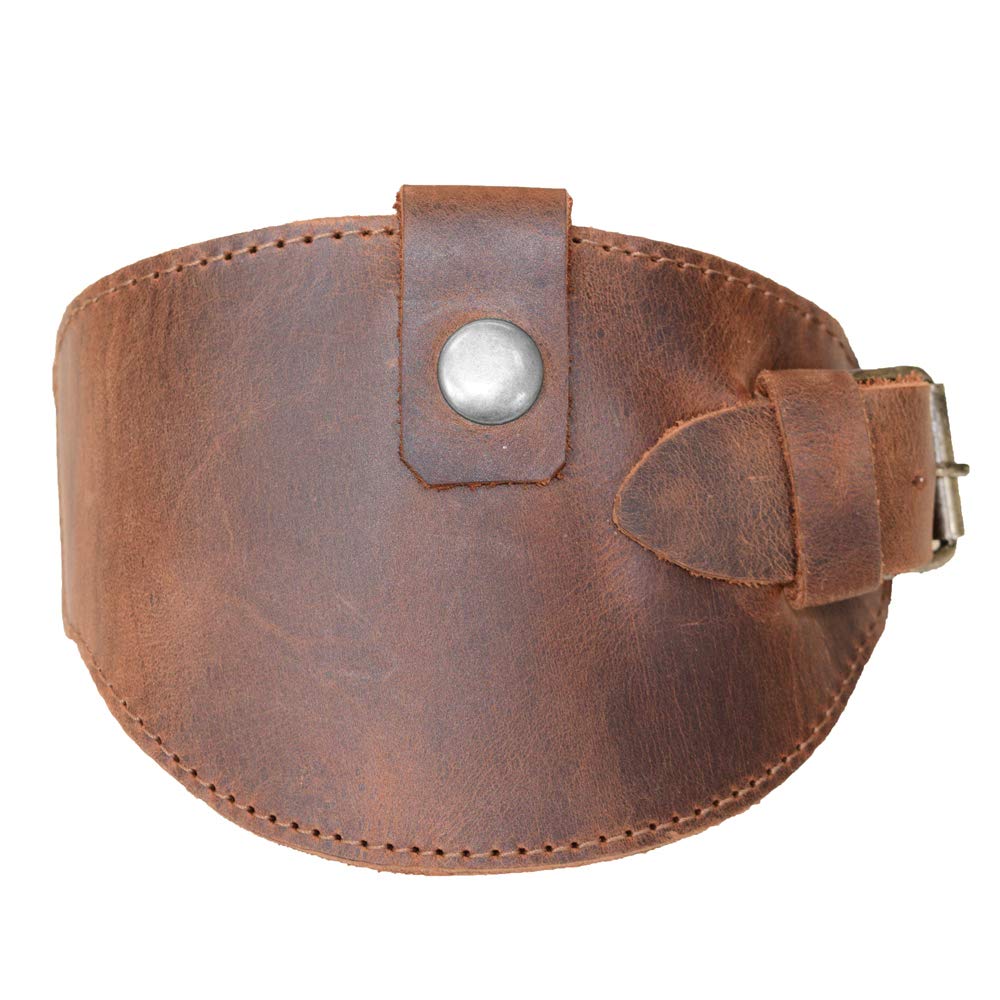 Hide &amp; Drink, Motorcycle Boot Protector with Buckle Closure, Protects Shoe from Shifter, Biker Gear, Shoe Cover, Rustic Guard, Full Grain Leather, Handmade, Bourbon Brown