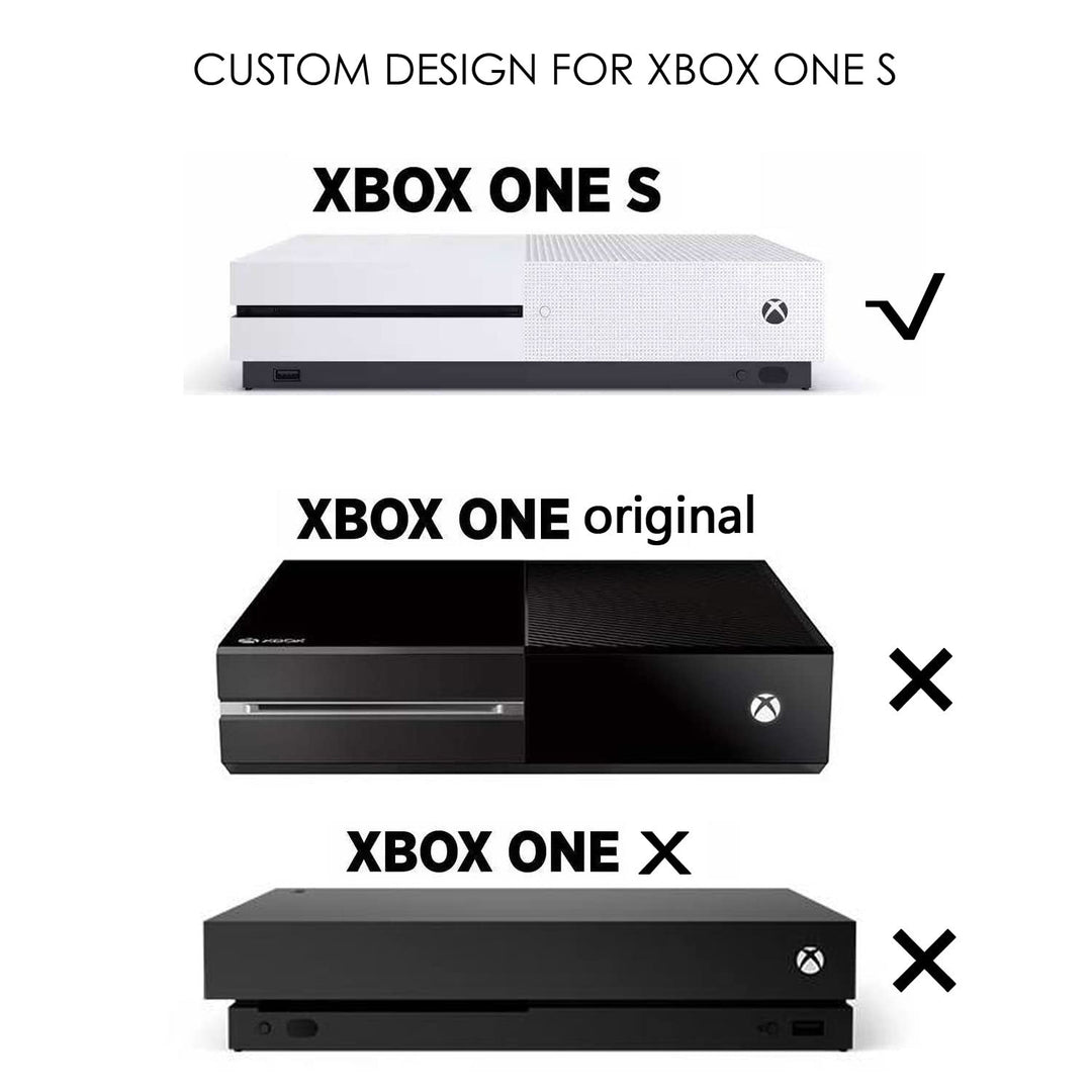 Wall Mount for Xbox One S,All Metal Vertical Hanging On Wall with Power Botton Left/Right,Wall Shelf Bracket for Xbox 1S