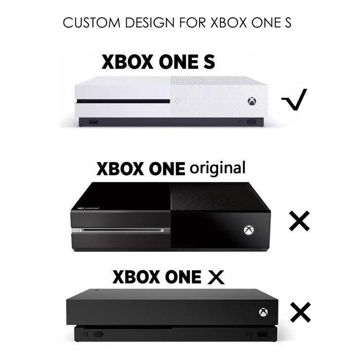 Wall Mount for Xbox One S,All Metal Vertical Hanging On Wall with Power Botton Left/Right,Wall Shelf Bracket for Xbox 1S