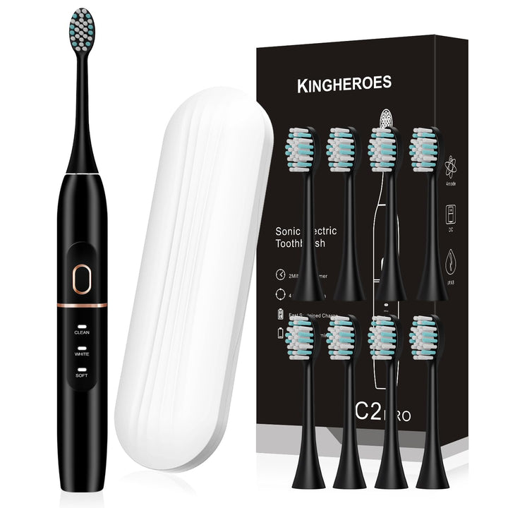 kingheroes Electric Toothbrush Set, Comes with 8 Brush 