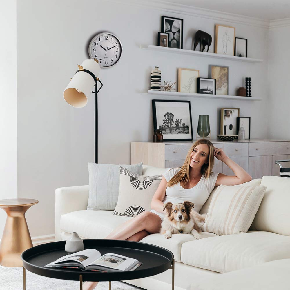 12 Silent Quartz Wood Wall Clock Non-Ticking Digital Clock Dream Tree Printed Wood Wall Hanging Clocks for Home, Office, School