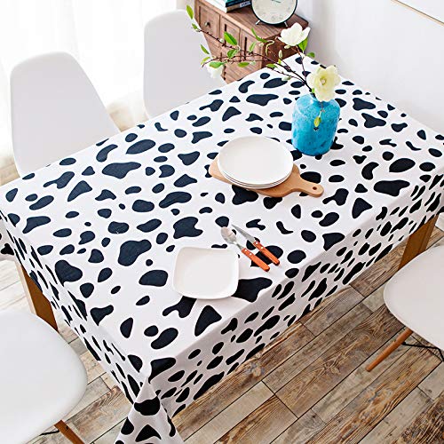 Cow Print Decor Tablecloth Polyester Cotton Tablecloth,
