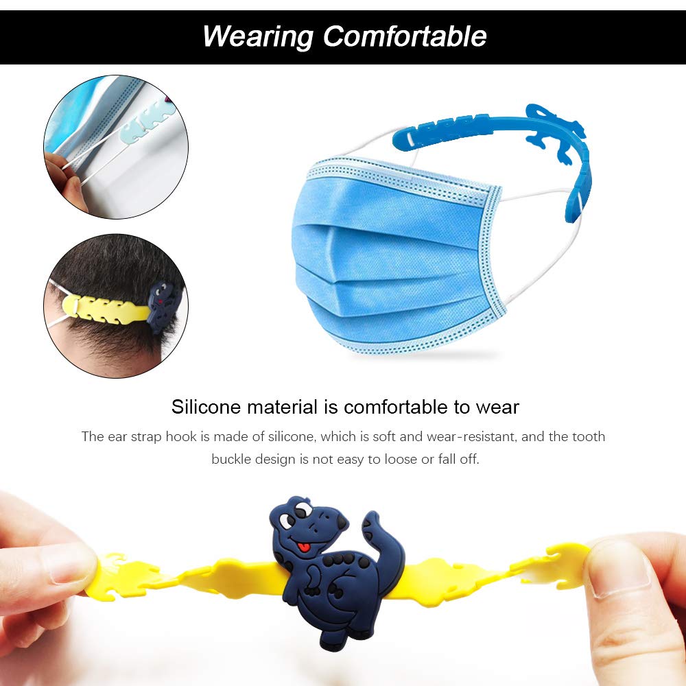 LUOSIXIA 20 PCS Mask Extension Hook, Ear Protector Belt