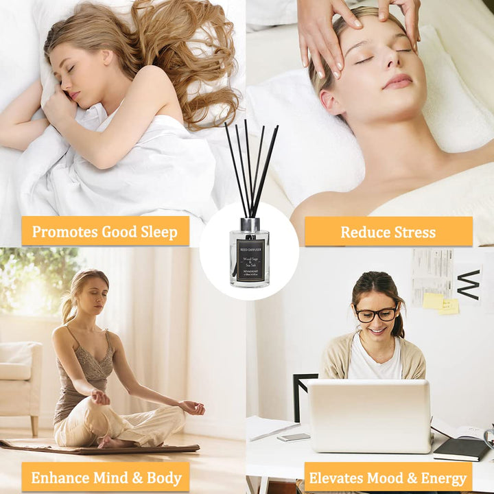 Reed Diffuser, Lily of The Valley Scented Reed Diffuser Set, 4.0 oz (120 ml), Oil Diffuser Sticks, Home Fragrance Products, Fragrance Diffuser