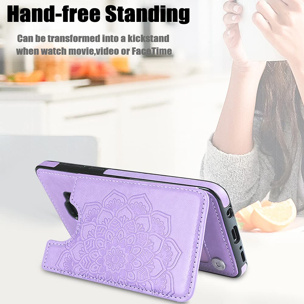 MMHUO Samsung Galaxy S9 Wallet Case, Floral Magnetic Fl