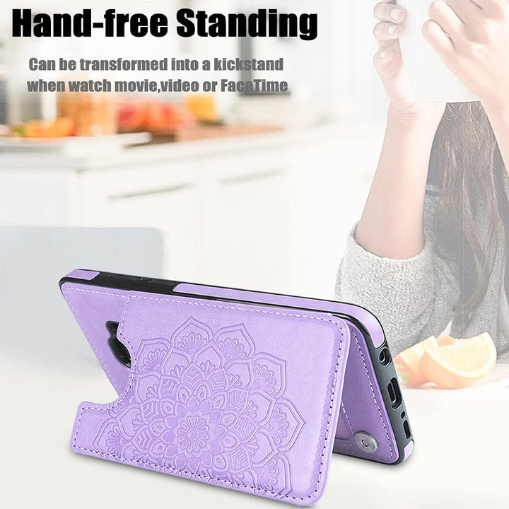 MMHUO Samsung Galaxy S9 Wallet Case, Floral Magnetic Fl