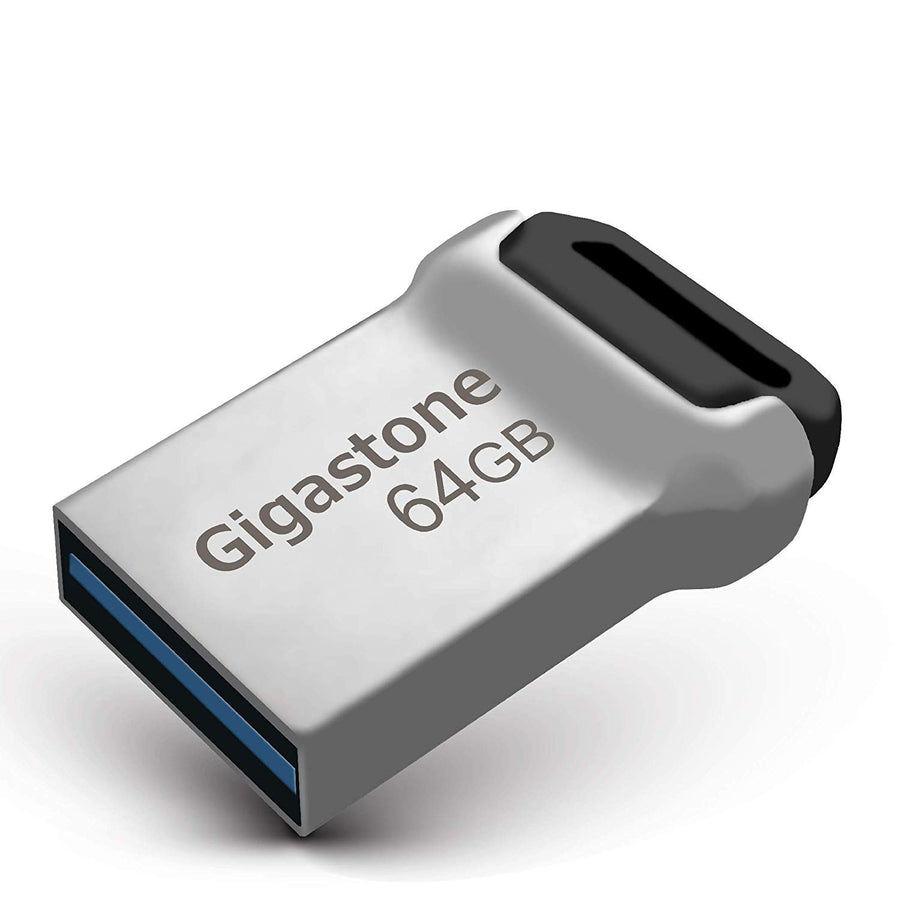 GIGASTONE Z90 64GB USB 3.2 Gen1 Flash Drive, Mini Fit Metal Waterproof Compact Pen Drive, Reliable Performance Thumb Drive, USB 2.0 / USB 3.0 / USB 3.1 Interface Compatible
