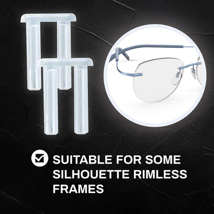 Premium Quality Rimless Frames Plugs Pins Bushings | 50 pcs | by Sports World Vision
