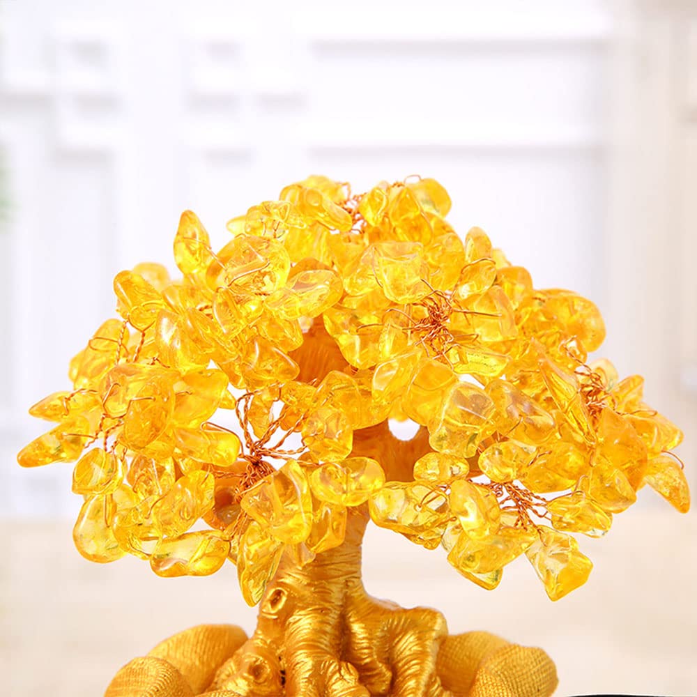 Feng Shui Money Tree Office Home Table Feng Shui Decoration Crystal Money Tree for Wealth and Good Luck