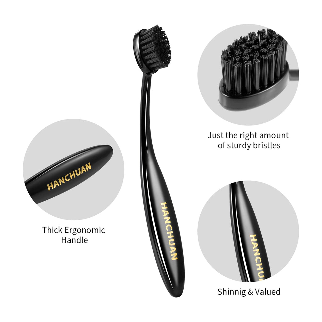 Precision Styling Brush for Natural Hair - Portable Edge Control and Bristle Brush