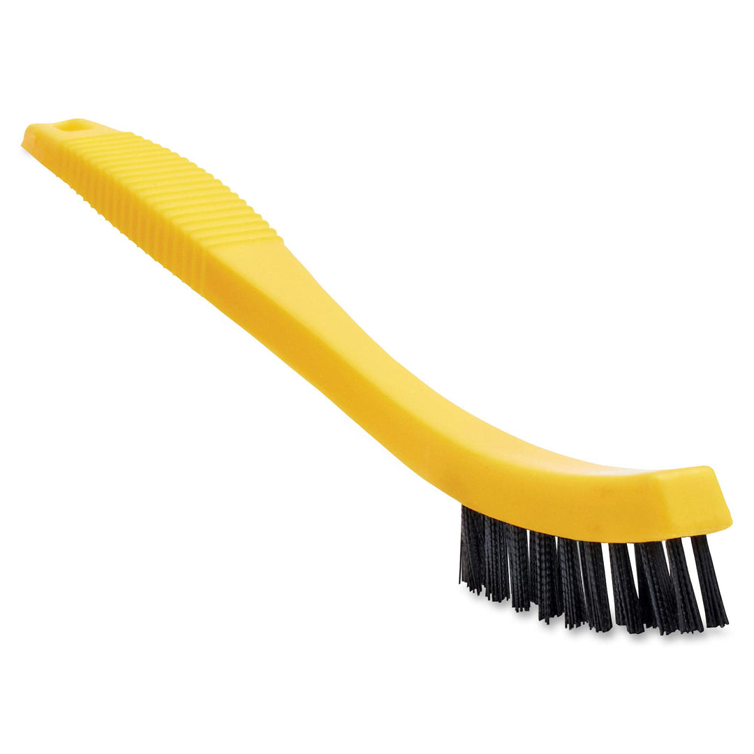 8.5 Tile and Grout Scrub Brush, Plastic Bristles, Black, for Industrial/Professional Use On Grout, Tile, and Other Small Areas