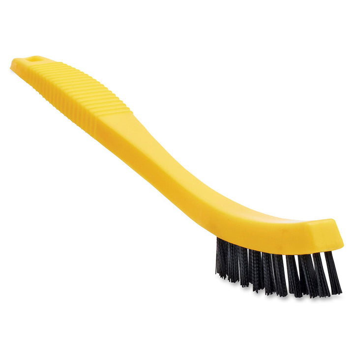8.5 Tile and Grout Scrub Brush, Plastic Bristles, Black, for Industrial/Professional Use On Grout, Tile, and Other Small Areas