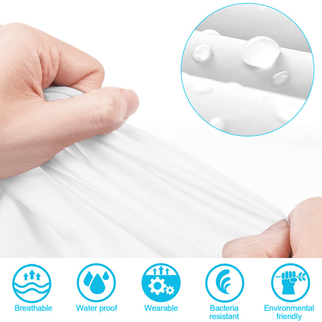 Raincoat [2 Pack], Reusable Lightweight Rain Coat Ponchos for Adults Women Men with Hood &amp; Elastic Cuff Sleeves