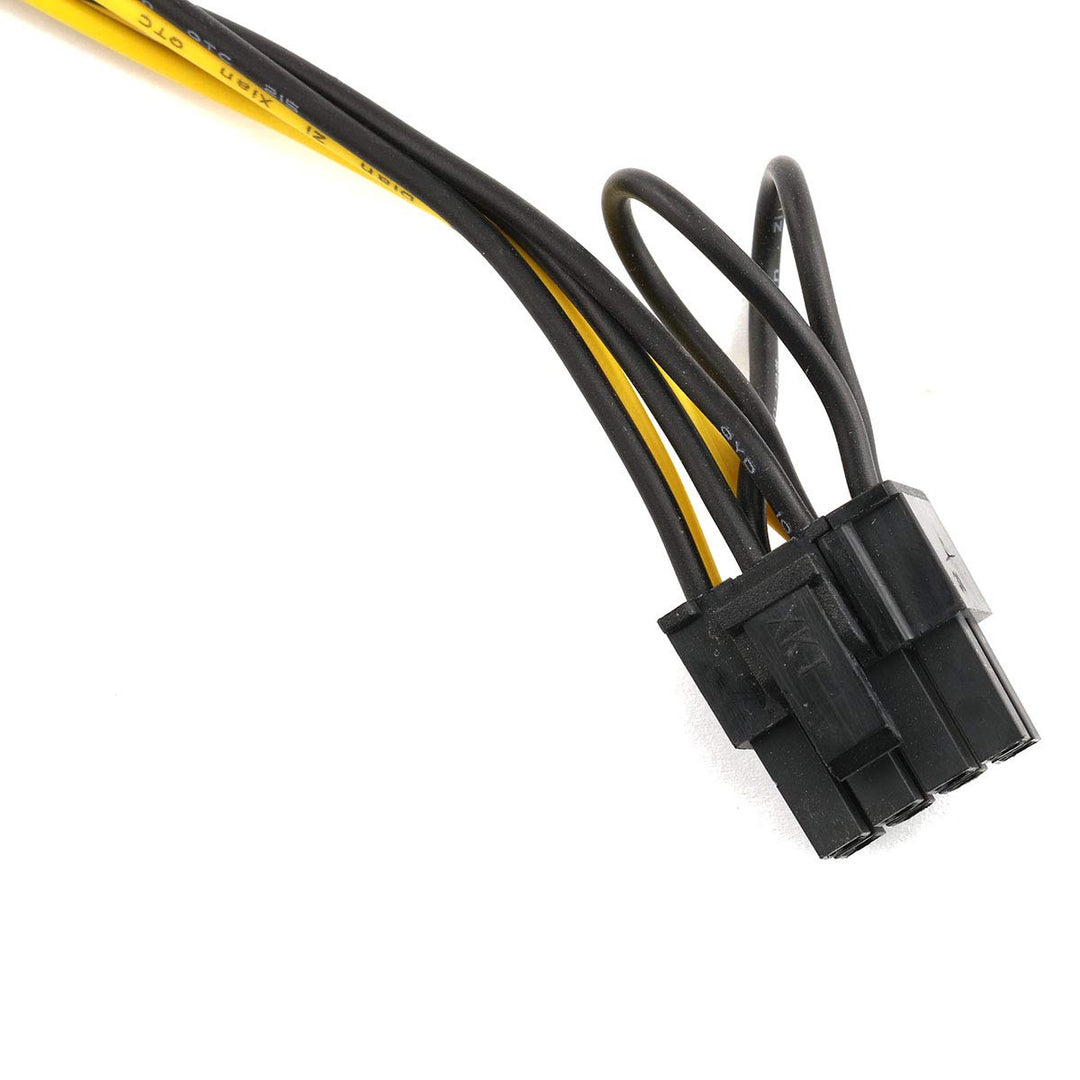 2pcs 6 Pin Female to 8 Pin Male GPU Graphics Cards Extension Adapter PCI-e 6-pin Female to 8-pin Male Converter for PCI Express 6+2 Pin Powered GPU Video Card 22cm