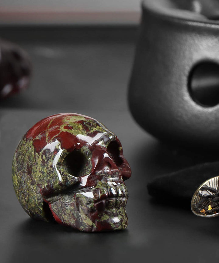 Artistone 2.0 Dragon Blood Stone Halloween Crystal Skul