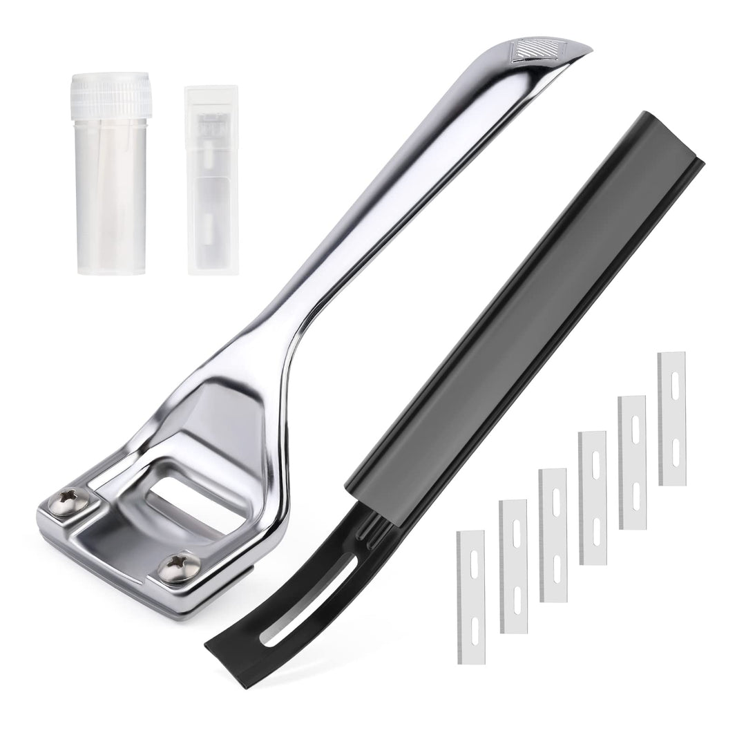 Skiving Knife, Metal Leather Skiver, Leather Craft Tools Skiver, Heavy Duty Hand Skiver for Leather, 6 Pieces Skiver Blades for Leather Craft DIY and Leather Making