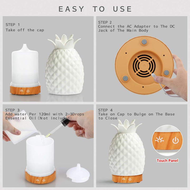 Essential Oil Diffuser -160ml Cool Mist Humidifier -7 C