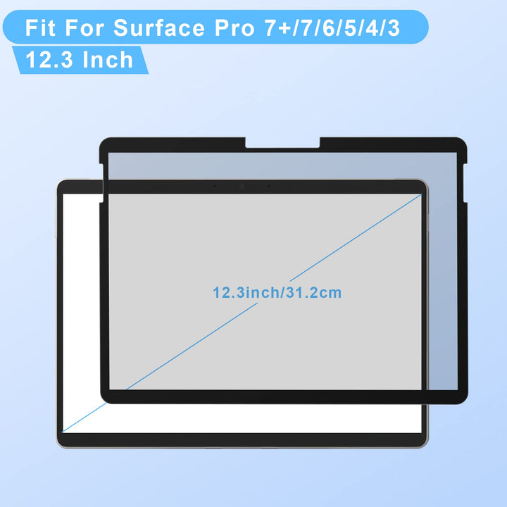 Surface Pro Privacy Screen, Microsoft Surface Pro 7 Plus, Pro 7, Pro 6, Pro 5th Gen (2017) (LTE), Pro 4 12.3 inch, Removable Provide Privacy, Anti-Blue Light, and Anti-Glare