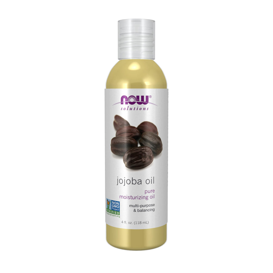 Solutions, Jojoba Oil, 100% Pure Moisturizing, Multi-Purpose Oil for Face, Hair and Body, 4-Ounce