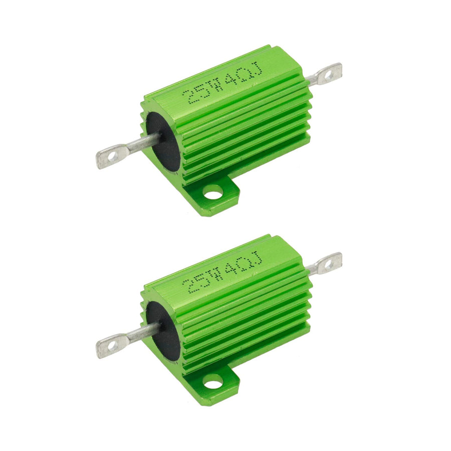 2 Pcs Aluminum Shell Wirewound Resistors, 25W 4 Ohm