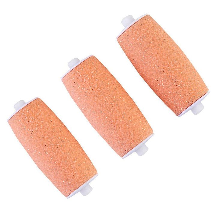 Extra Coarse 3 Refill Rollers Best Fit for Electric Callus Remover CR900 - Foot Care for Healthy Feet - Pedicure File Tools - Replacement 3 Pack Extra Coarse (Peach)