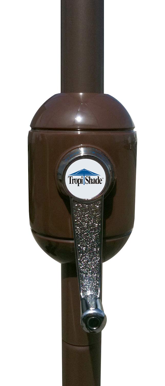 Canvas white : TropiShade 9 ft Bronze Aluminum Market Umbrella with Canvas Antique White Polyester Cover