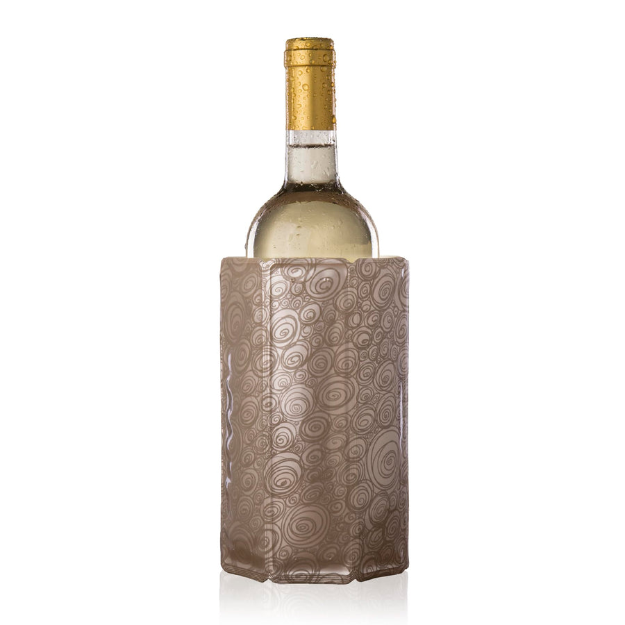 Active Cooler Wine Chiller - Reusable, Flexible Wine Bottle Cooler - Platinum - Wine Cooler Sleeve For Standard Size Bottles - Insulated Wine Bottle Chiller to Keep Wine Cold
