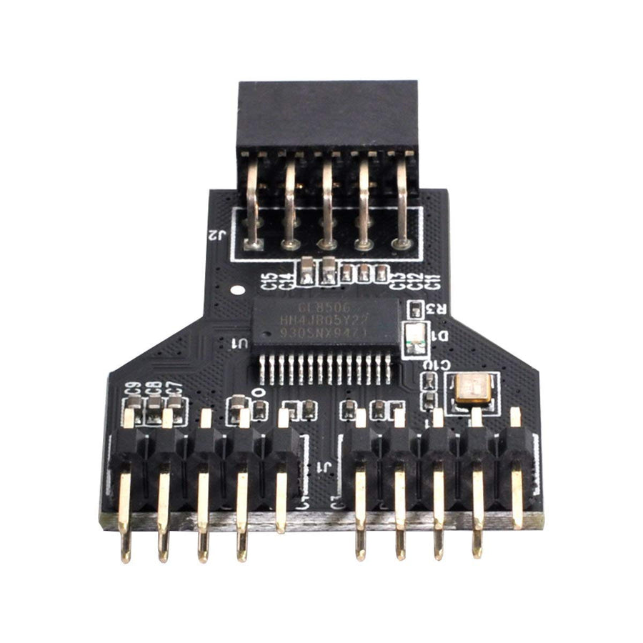 Motherboard 9pin USB 2.0 Header 1 to 2 Female Extension HUB Connector Adapter Port Multilier