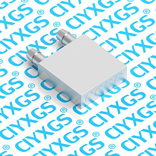 Aluminum Water Cooling Block,Liquid Cold Water Plate Heat Sink Water-Cooled Exchanger Head semiconductor Refrigeration Sheet CPU Graphics Radiator Heatsink Endothermic Head (40 x 40 x 12mm)2pcs