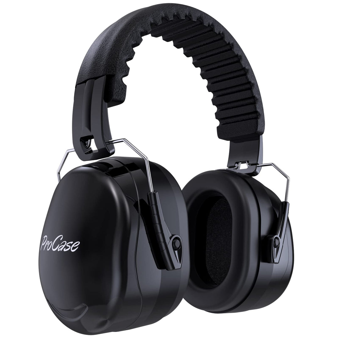 Ear Protection Earmuffs, NRR 32 dB Noise Cancelling Headphones Adults Autism, Adjustable Sound Blocking Headphones Hearing Protection Ear Muffs for Shooting Mowing Construction -Black