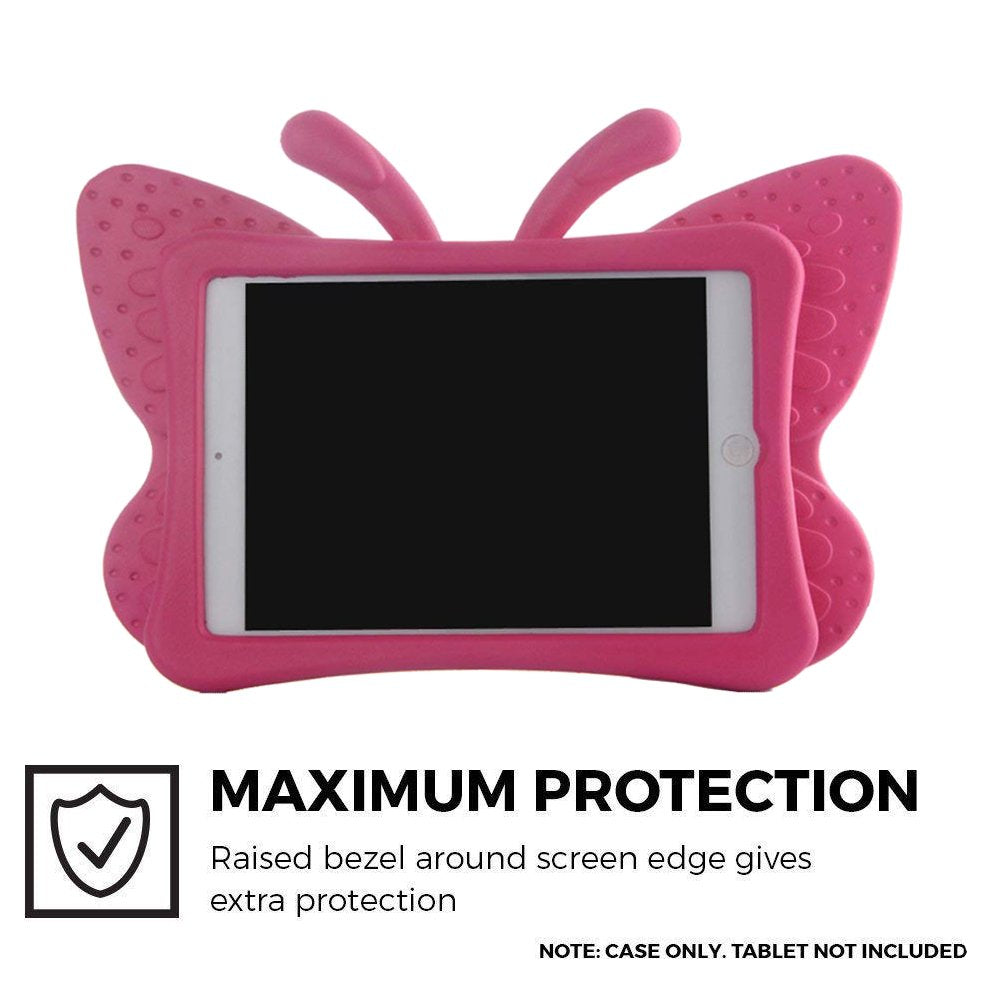 Kids Case for Apple iPad Mini 5/4/3/2/1 7.9 inch Only, Lightweight Shockproof EVA Foam Stand Cover for iPad Mini, Mini 5 (2019), Mini 4, iPad Mini 3rd Generation, Mini 2 Tablet - Butterfly Rose