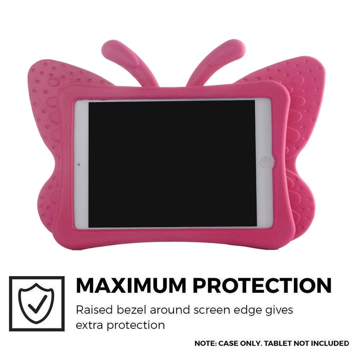 Kids Case for Apple iPad Mini 5/4/3/2/1 7.9 inch Only, Lightweight Shockproof EVA Foam Stand Cover for iPad Mini, Mini 5 (2019), Mini 4, iPad Mini 3rd Generation, Mini 2 Tablet - Butterfly Rose